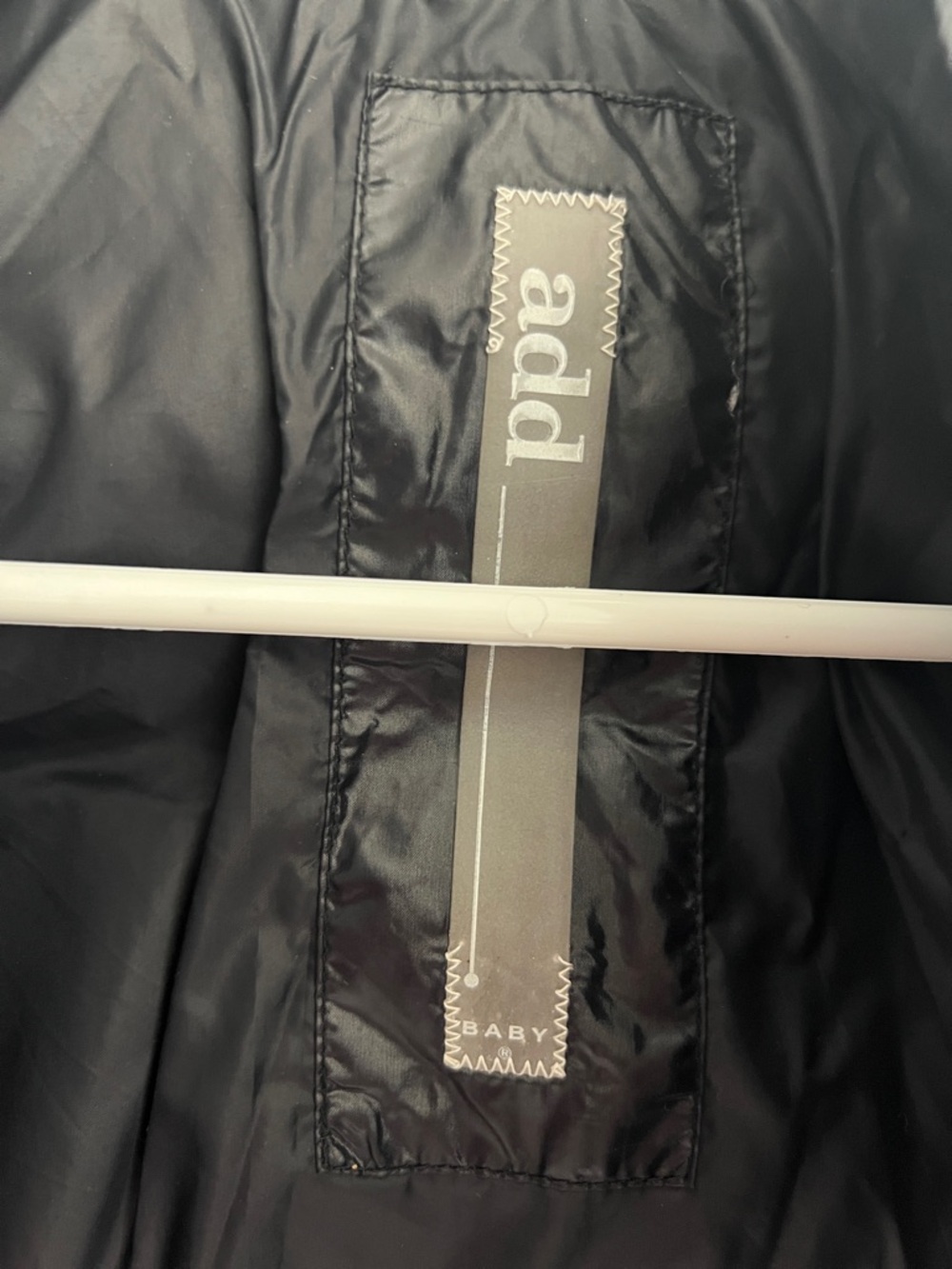 Add Kids Black Hooded Puffer Jacket 12M - Picture 4 of 5